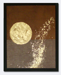 "Metallica III" - Schlagmetall Gold, Strukturpaste auf handgeschöpftem Papier/Leinwand - 80x100 cm