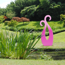 Stilisierte Flamingos, 140 cm, davon ca. 20 cm zum Stecken