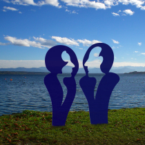 Silhouette "Sie" und "Er", 140 cm, davon ca. 20 cm zum Stecken