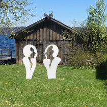 Silhouette "Sie" und "Er", 140 cm, davon ca. 20 cm zum Stecken