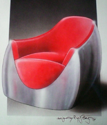 Sessel "Metallic-Cube"
